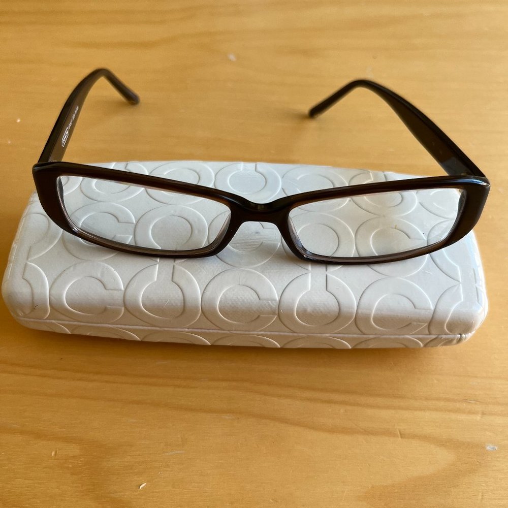 Coach Kensley 839 Brown Eyeglasses Sunglasses Frames Rectangular Logos 50-16-135